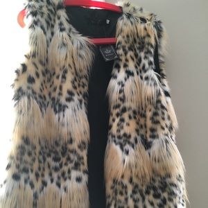 Leopard fur vest